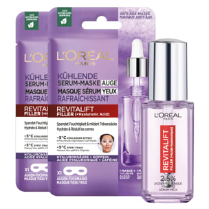 L'Oréal Paris Revitalift Filler Rituel Soins Yeux Anti-Rides à l’Acide Hyaluronique 3 produits