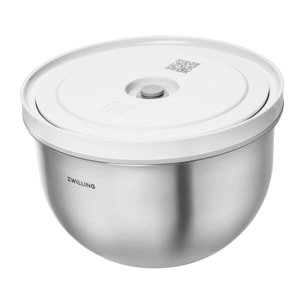 Bol sous vide M / 18 cm, Acier inoxydable, Argent