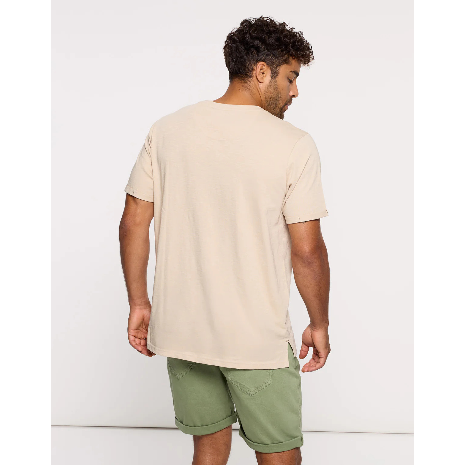 Camiseta Manga Corta Beige - Button