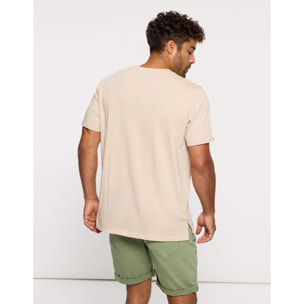 Camiseta Manga Corta Beige - Button