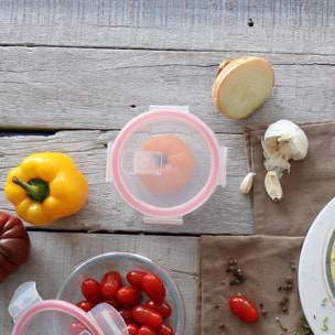 Boîte hermétique ronde 370ml en verre CLEMENTINE