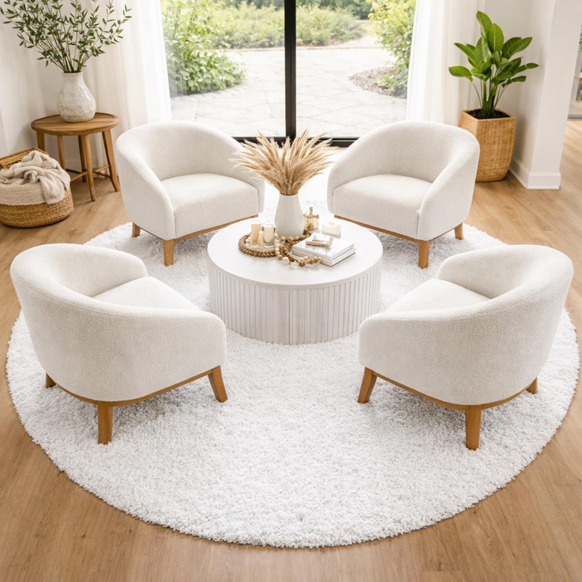 Tapis poils longs shaggy tissé motif uni ZASIVE