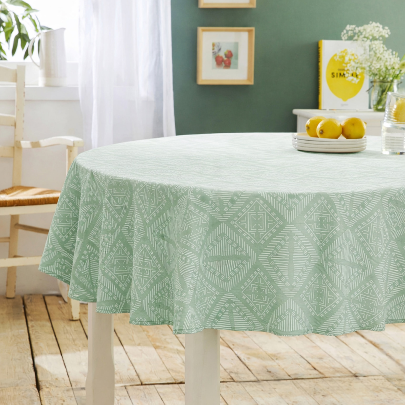 Nappe ronde Boho - Sauge