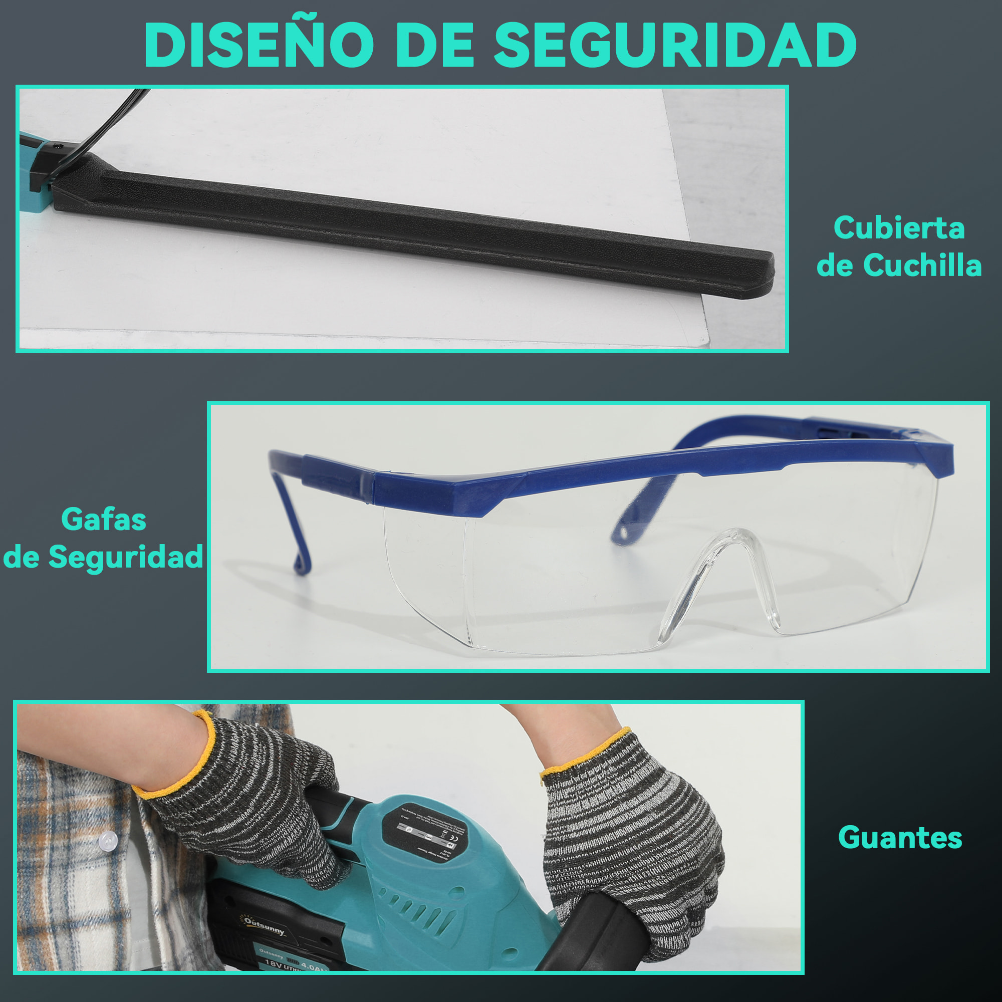 Tijeras Cortasetos Eléctrico Cortasetos Batería 18V con 2 Baterías de 4000mAh, Longitud de Cuchilla de 51 cm, Motor sin Escobillas y Cargador para Setos Césped Azul
