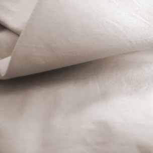 Housse de couette unie en coton, COTON LAVÉ