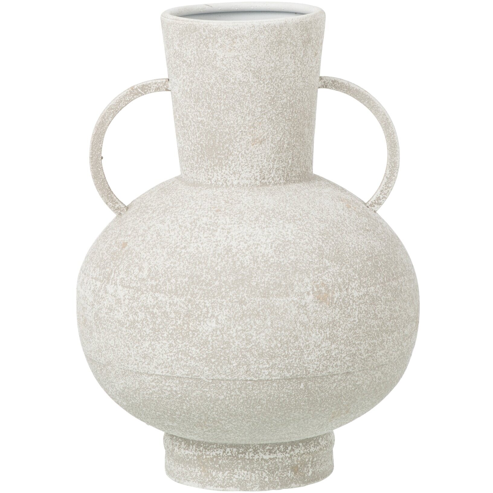 J-Line Vase Poignée Fer Blanc Large