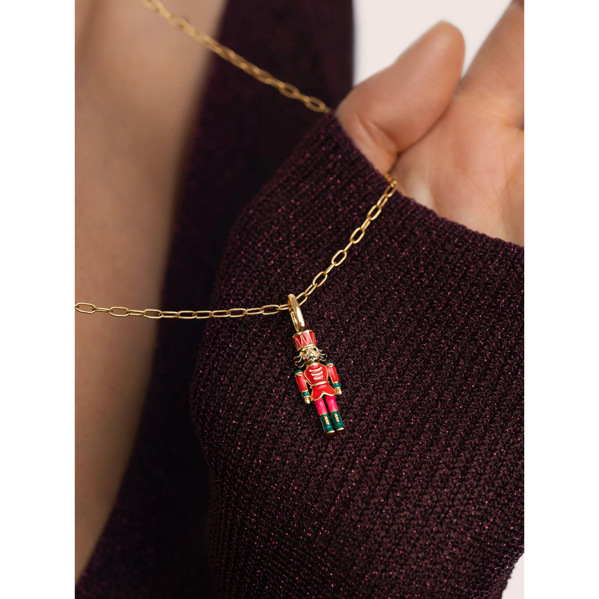 Charm Schiaccianoci Placcato Oro