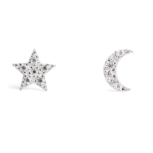 Pendientes Moon & Star Plata