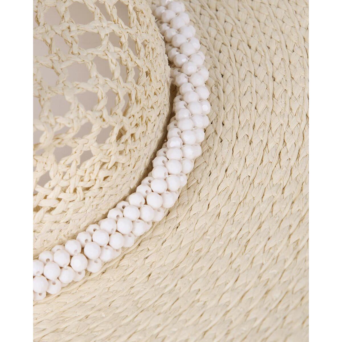 Cappello effetto cowboy in rafia