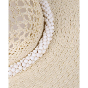 Cappello effetto cowboy in rafia