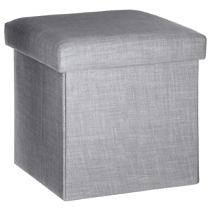 Pouf pliant "Tomaz" gris clair