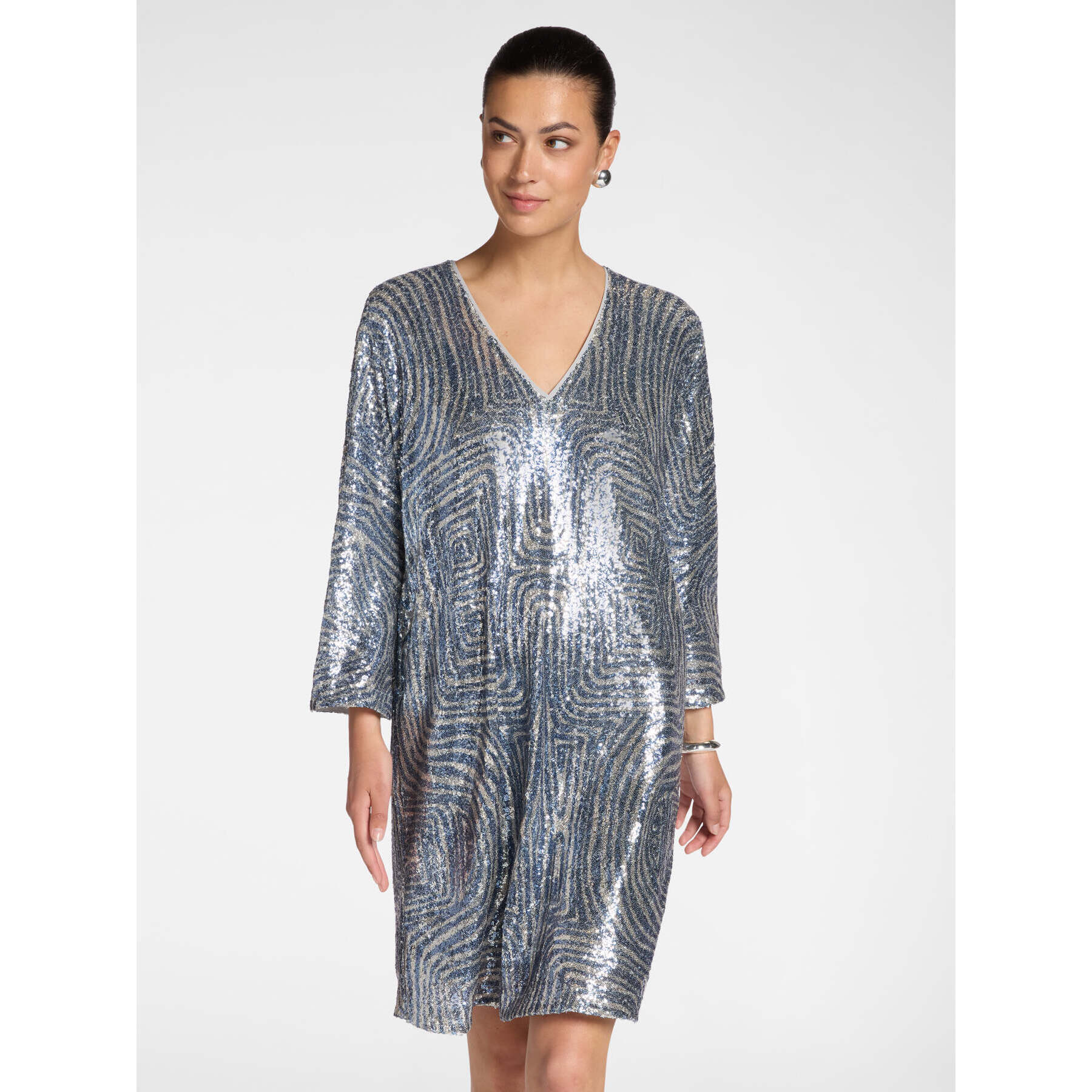 Elena Mirò - Abito in paillettes - Grigio