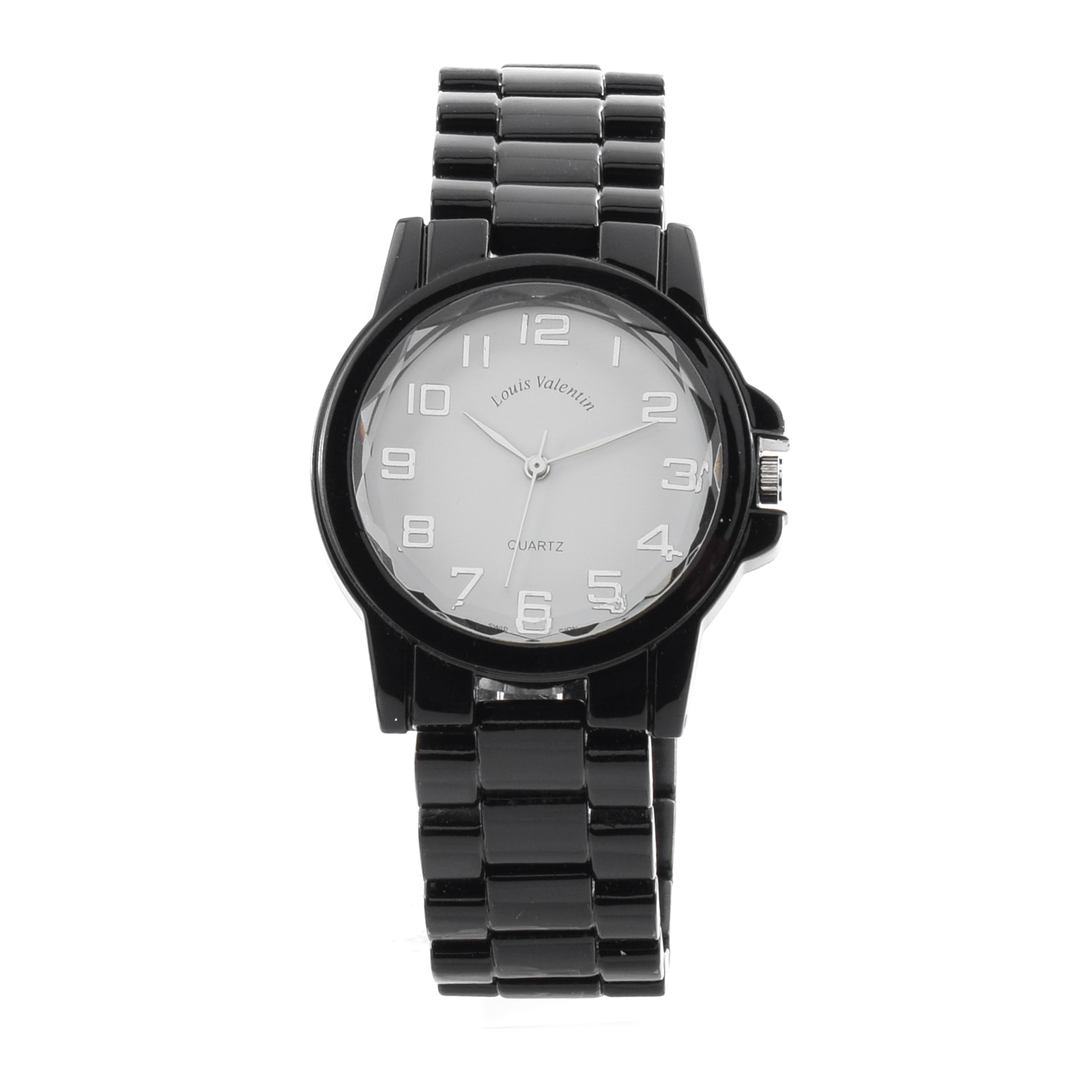 Reloj Louis Valentin LV0027BLK Unisex Analogico Cuarzo con Correa de Acero inoxidable