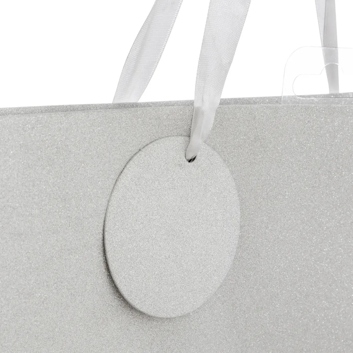 Sac cadeau paillettes petite taille argent