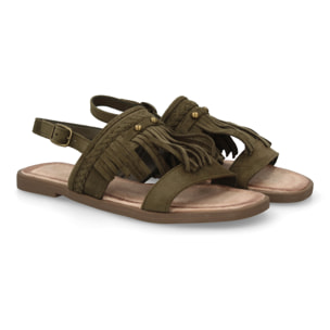 Sandalia boho mujer cómoda verano con flecos