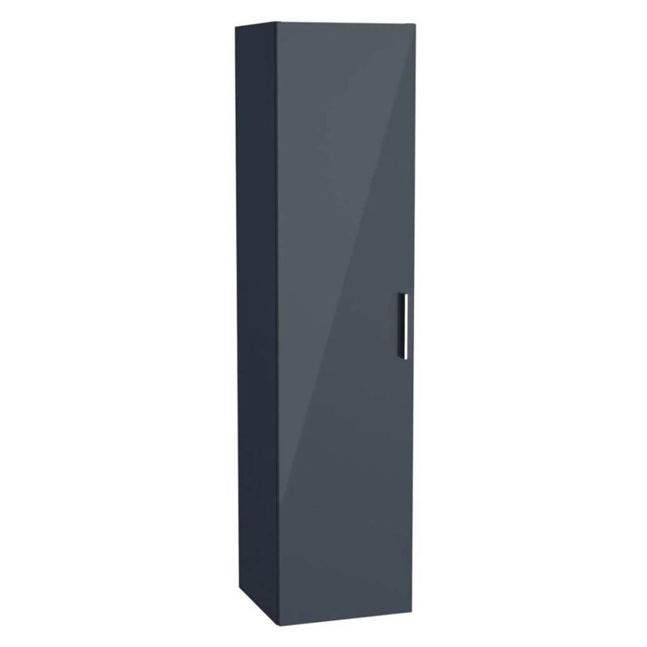 Colonne de salle de bain suspendue VitrA Mia 35x35x145 cm - anthracite brillant - porte réversible