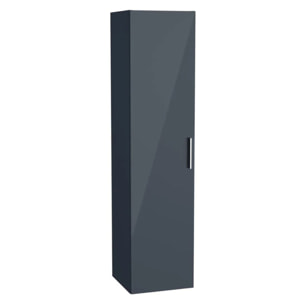 Colonne de salle de bain suspendue VitrA Mia 35x35x145 cm - anthracite brillant - porte réversible
