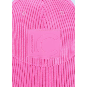 Berretto in velluto a coste con logo