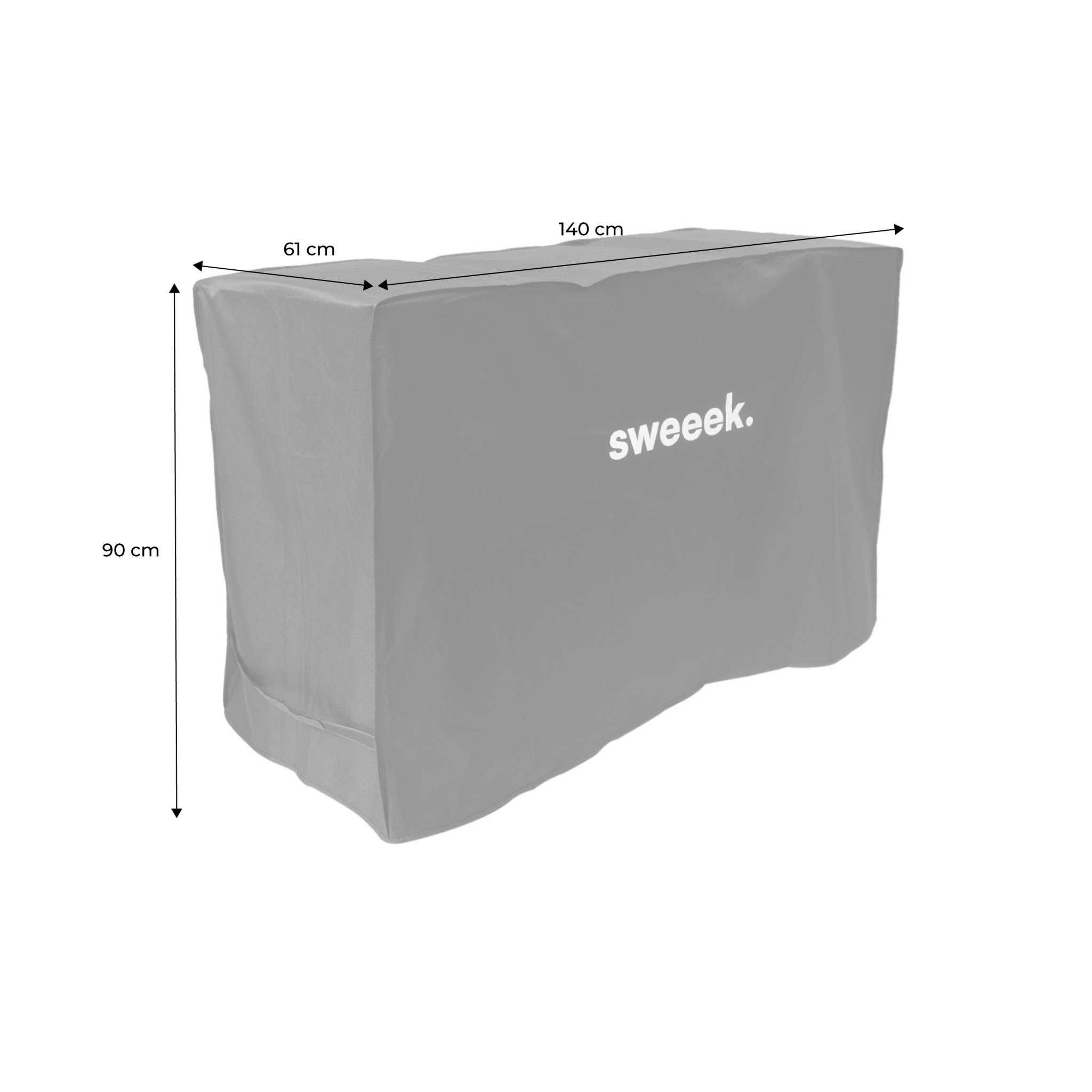 Housse universelle de protection noire pour barbecue L 140 x D 61 x H 90 cm - Taille M