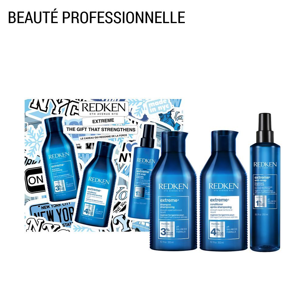 Extreme - Coffret Shampooing + Conditioner + Soin Sans Rinçage