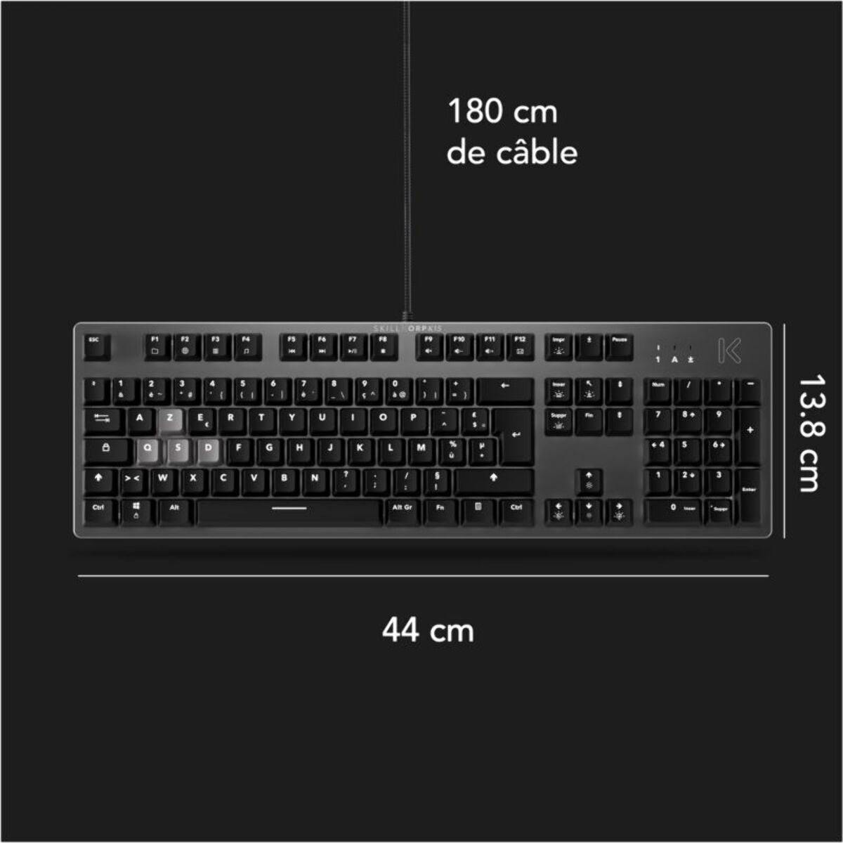 Clavier gamer SKILLKORP K15 NOIR Progress