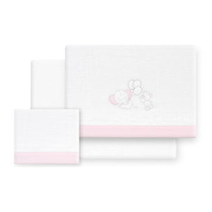 Triptico Coche Coralina Oso Elefante Globos Bco/Rosa