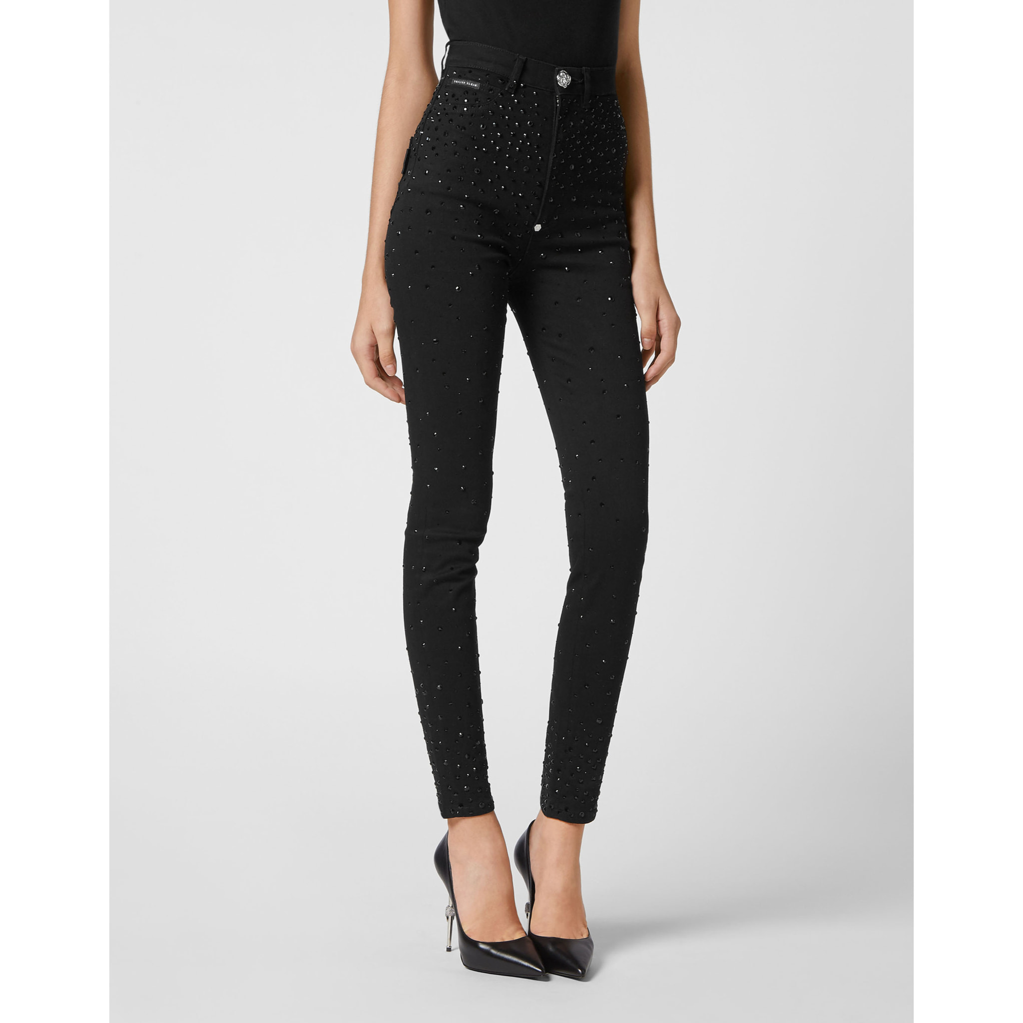 PHILIPP PLEIN Jegging de cintura alta