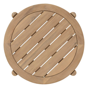 Table d appoint de jardin ronde "Deona" 50cm x 54cm en acacia