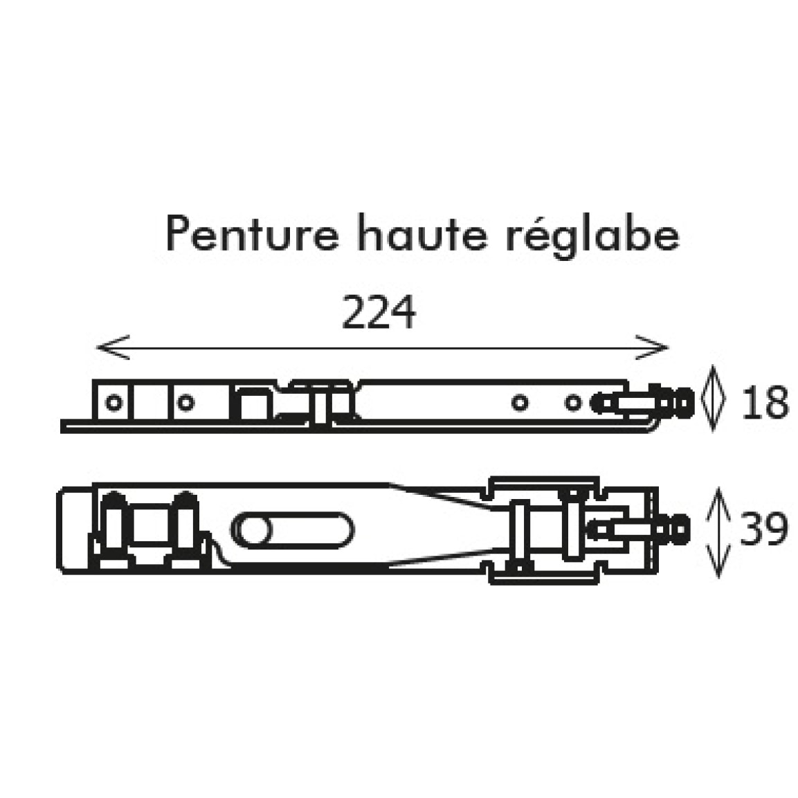 Système de fermeture à freinage hydraulique Janus Linteau SEVAX - F3 PMR arrêt 90° - SN313818