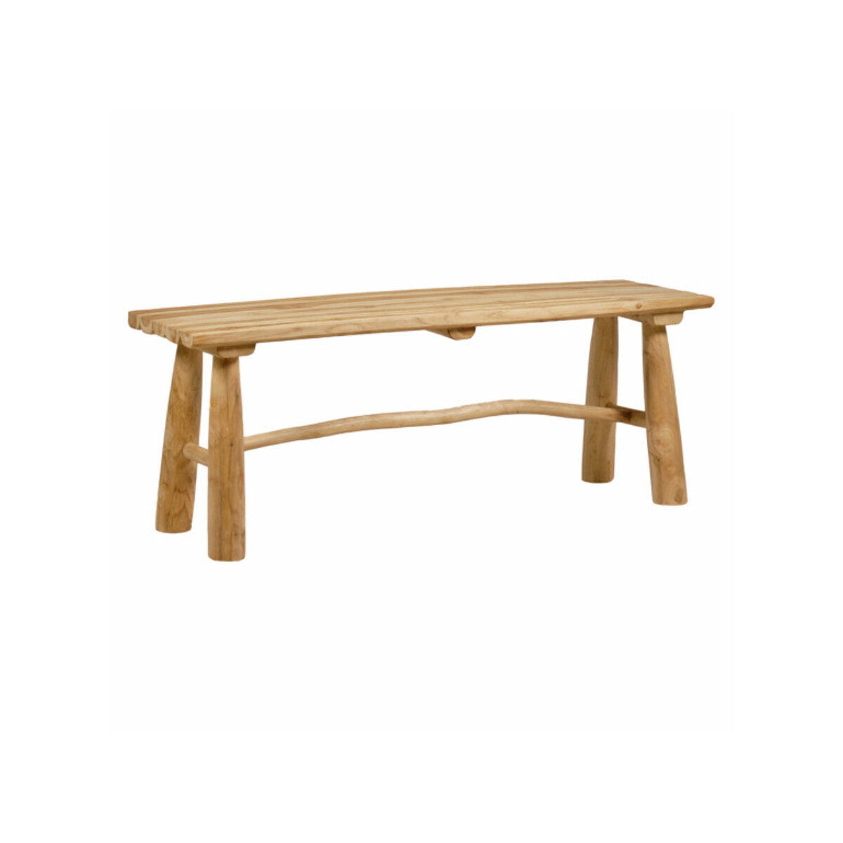 Banc bout de lit 120 cm en bois de teck style exotique - CENDRILLON
