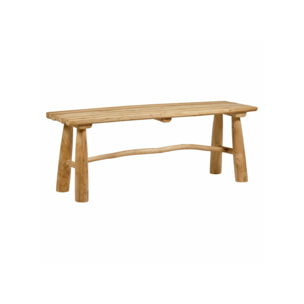 Banc bout de lit 120 cm en bois de teck style exotique - CENDRILLON