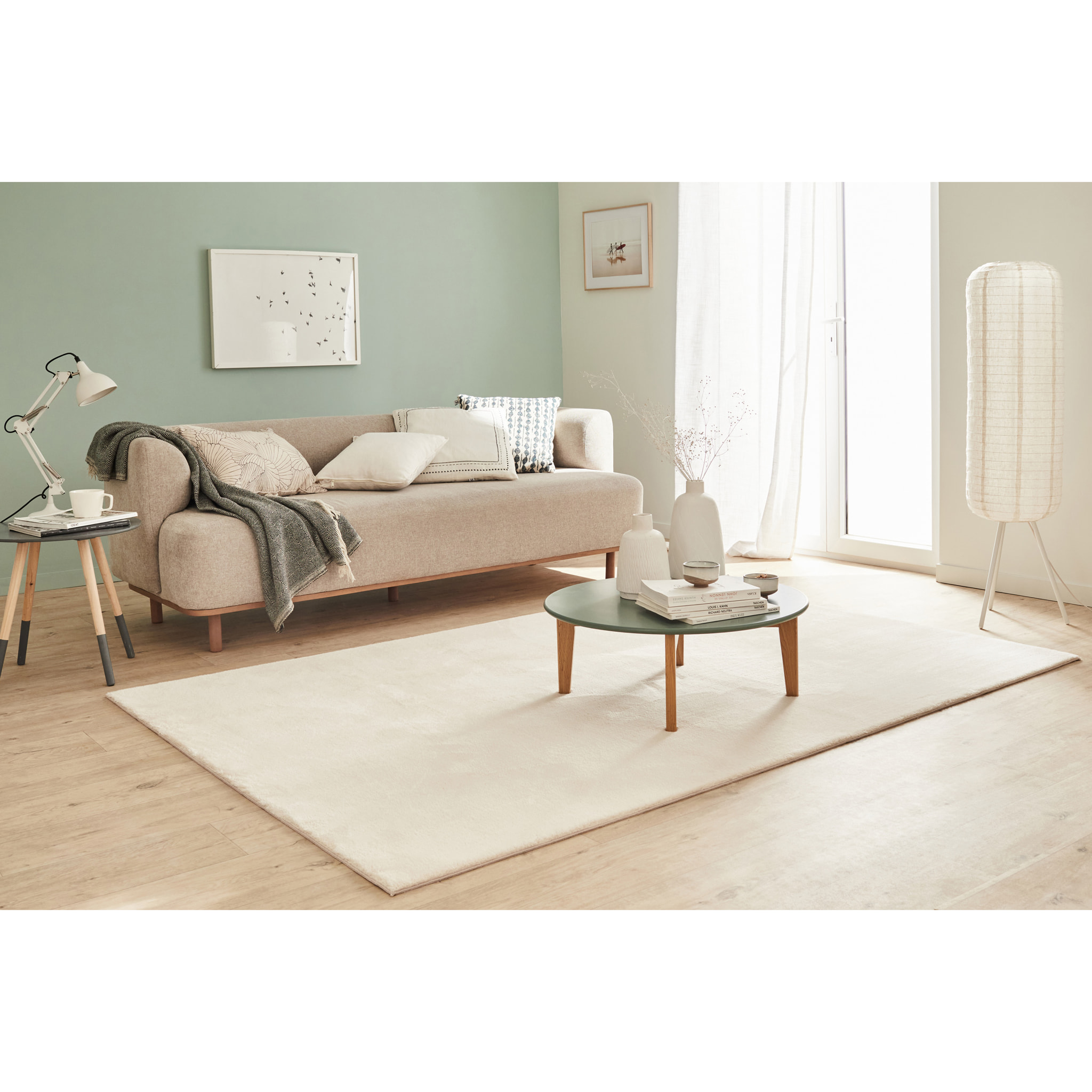 Loft - Tapis doux lavable en machine - Crème