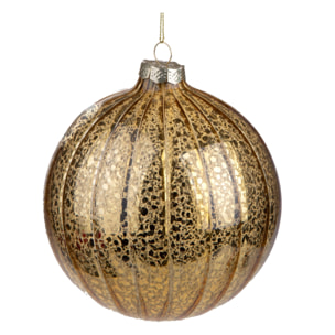 Sfera con intarsi - Pezzi 2 - Colore Dorato - 12x12Hx12cm - Bianchi Dino