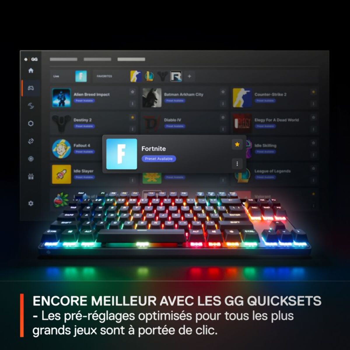 Clavier gamer sans fil STEELSERIES APEX PRO TKL WL Gen 3 - FR