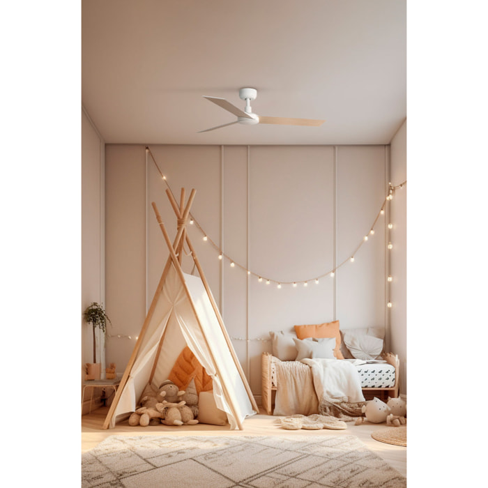 RUDDER S Ventilatore a soffitto bianco/frassino