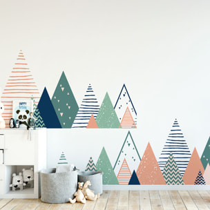 Stickers muraux enfants - Décoration chambre bébé - Autocollant Sticker mural géant enfant montagnes scandinaves ARDIKA