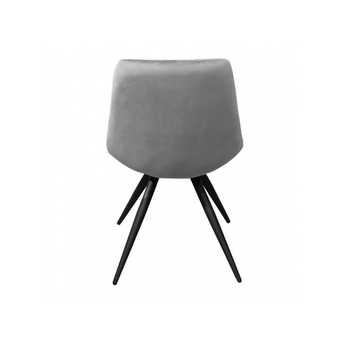Chaise en velours avec piètement croix en métal noir - COCO