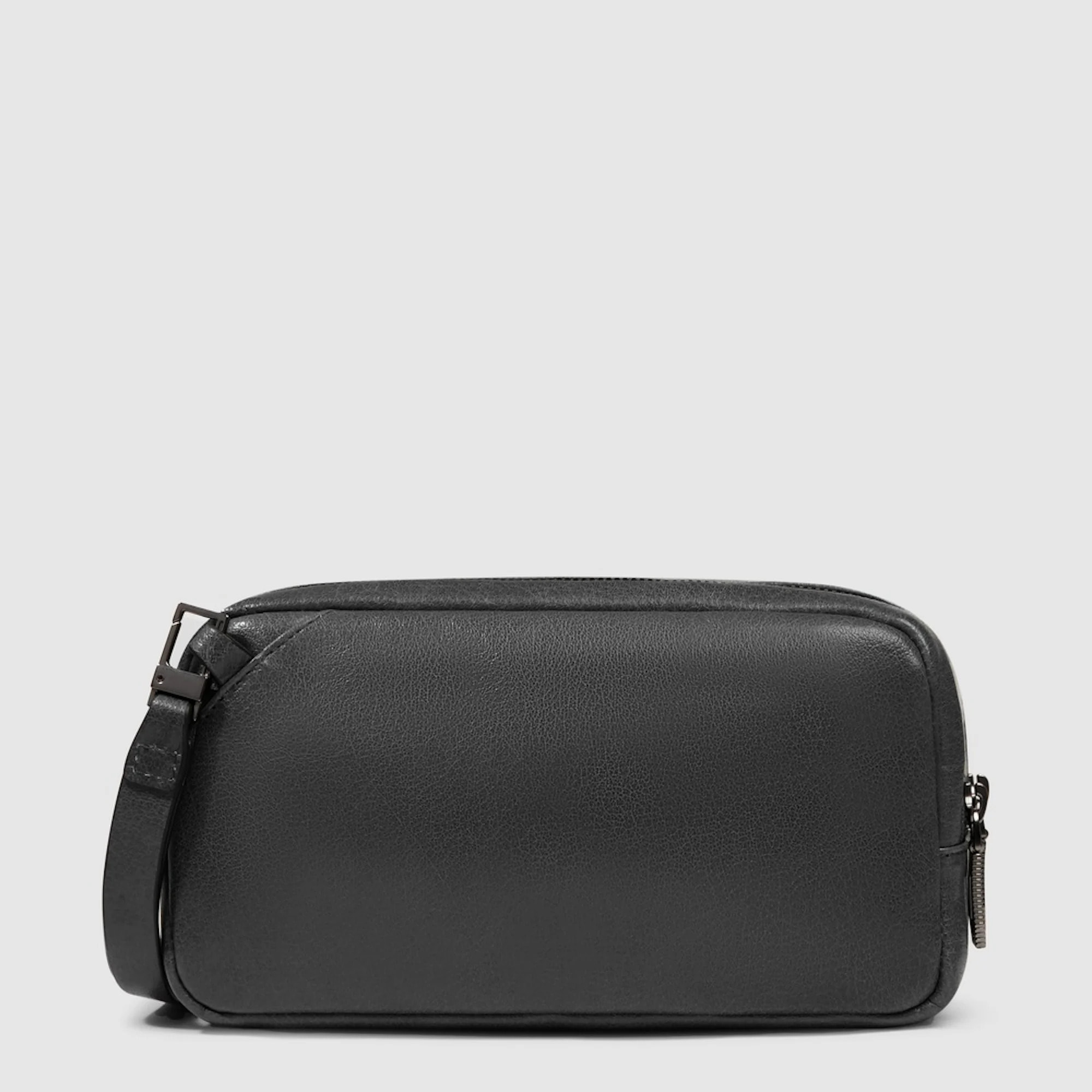 Piquadro Pochette in pelle con polsiera rimovibile e protezione RFID