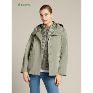 Elena Mirò - Parka in nylon riciclato con gilet staccabile - Verde