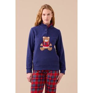 Pigiama donna invernale in micropile articolo scozzese. Noidinotte