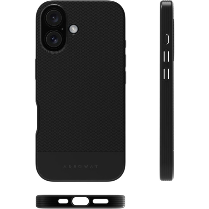 Coque ADEQWAT iPhone 16 Plus noir Soft protect