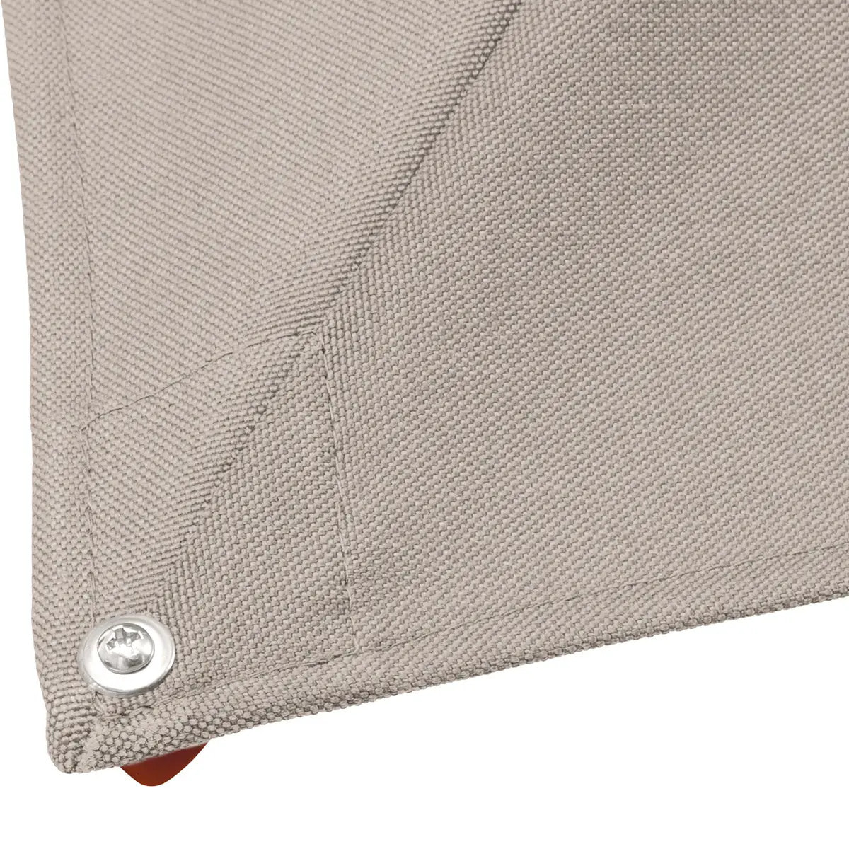 Parasol déporté carré inclinable Melhia 3x3 m acajou/lin