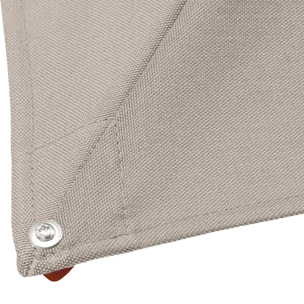 Parasol déporté carré inclinable Melhia 3x3 m acajou/lin