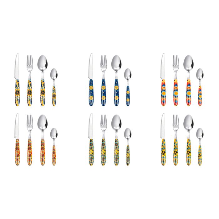 Servizio 24 posate Excelsa – Trinacria, Acciaio Multicolore