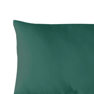 Coussin non déhoussable en coton uni - Vert foncé