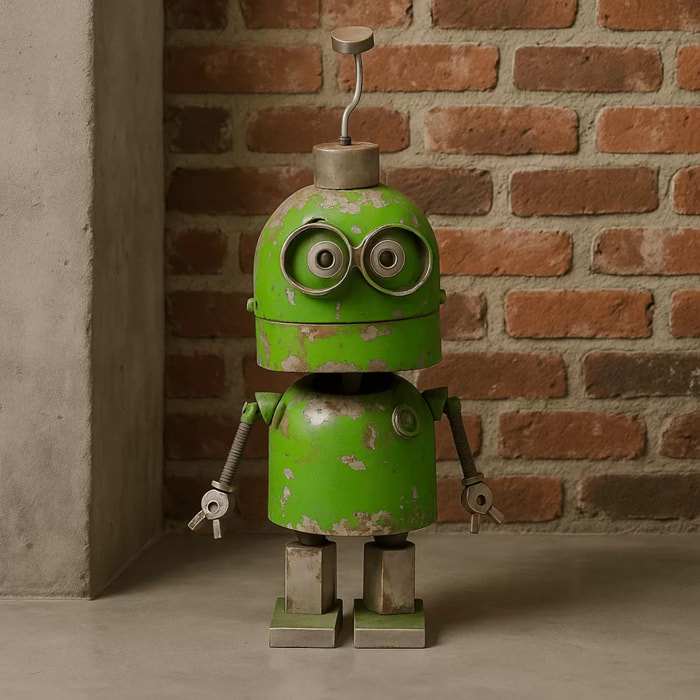 Déco robot Peter vert 71cm Kare Design