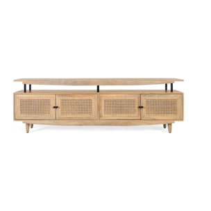 Mueble TV de Madera de Mango 180 Cm Estilo Retro Vintage