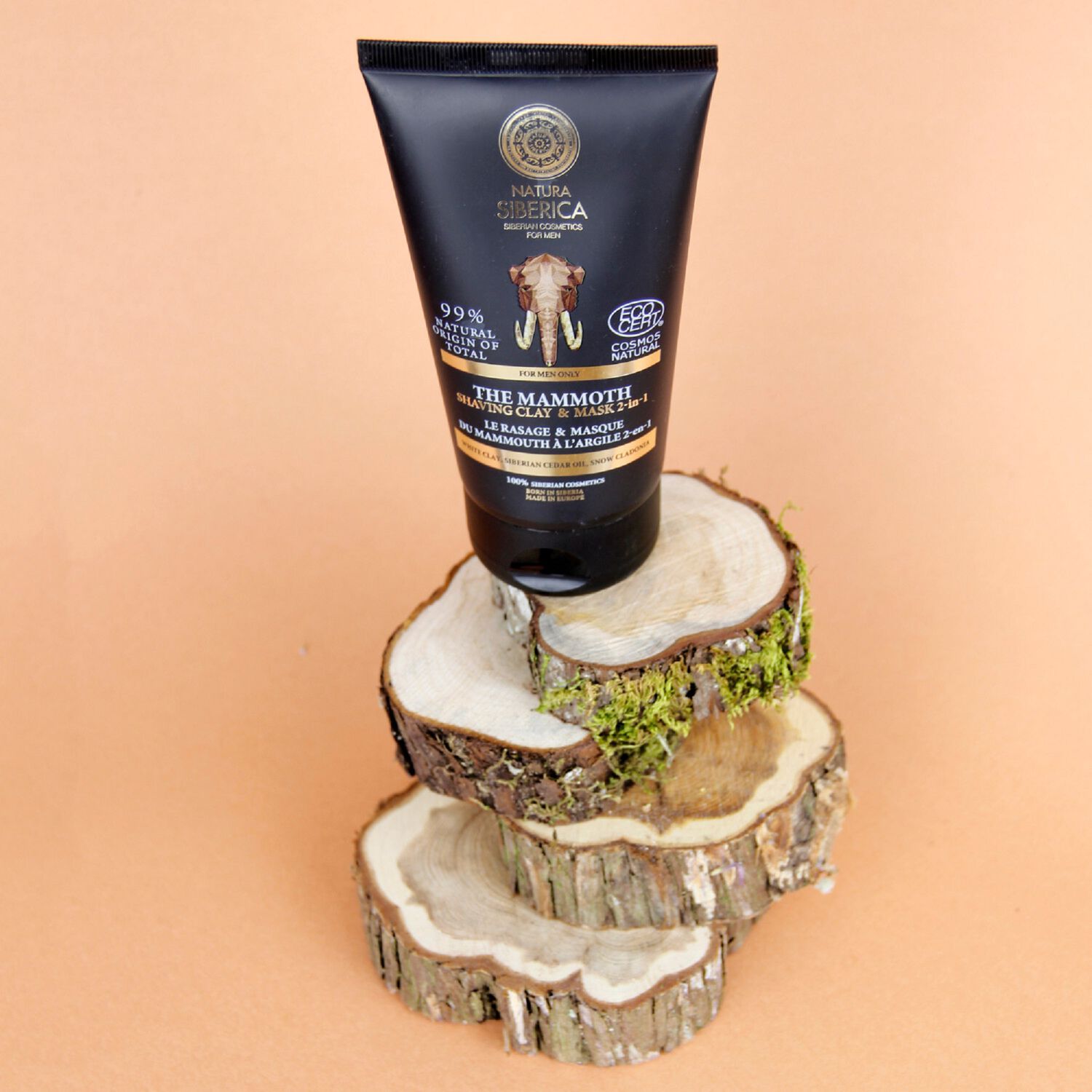 Mammouth - Rasage & Masque Homme 2 en 1  à l'Argile 150ml