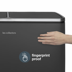 Papelera para reciclaje Les Collectors 2x30L – Gris oscuro Nº916