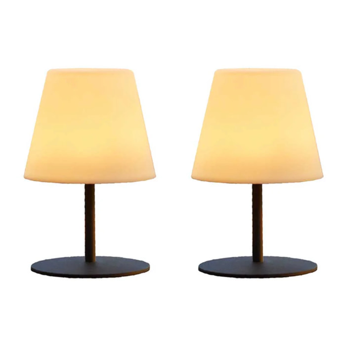2 Lampe de table sans fil TWINS H16CM